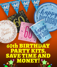 60th Birthday Party Packs - Party Save Smile